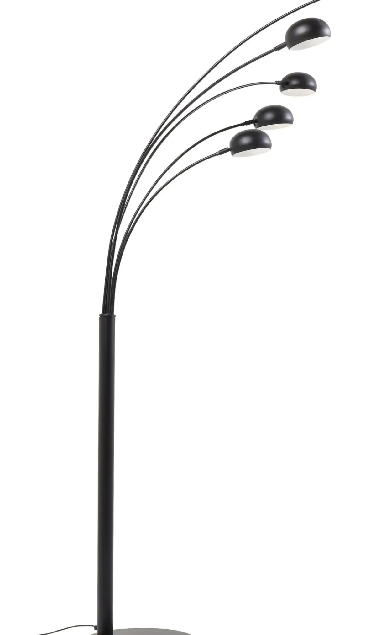 KARE24.se Golvlampa Five Fingers - Femarmad Lampa, Matt Svart, 201cm - KARE Design Outlet