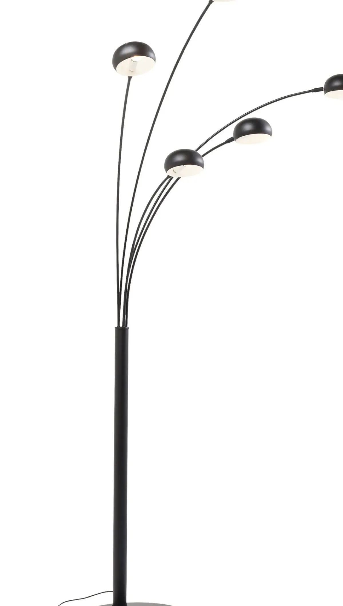 KARE24.se Golvlampa Five Fingers - Femarmad Lampa, Matt Svart, 201cm - KARE Design Outlet