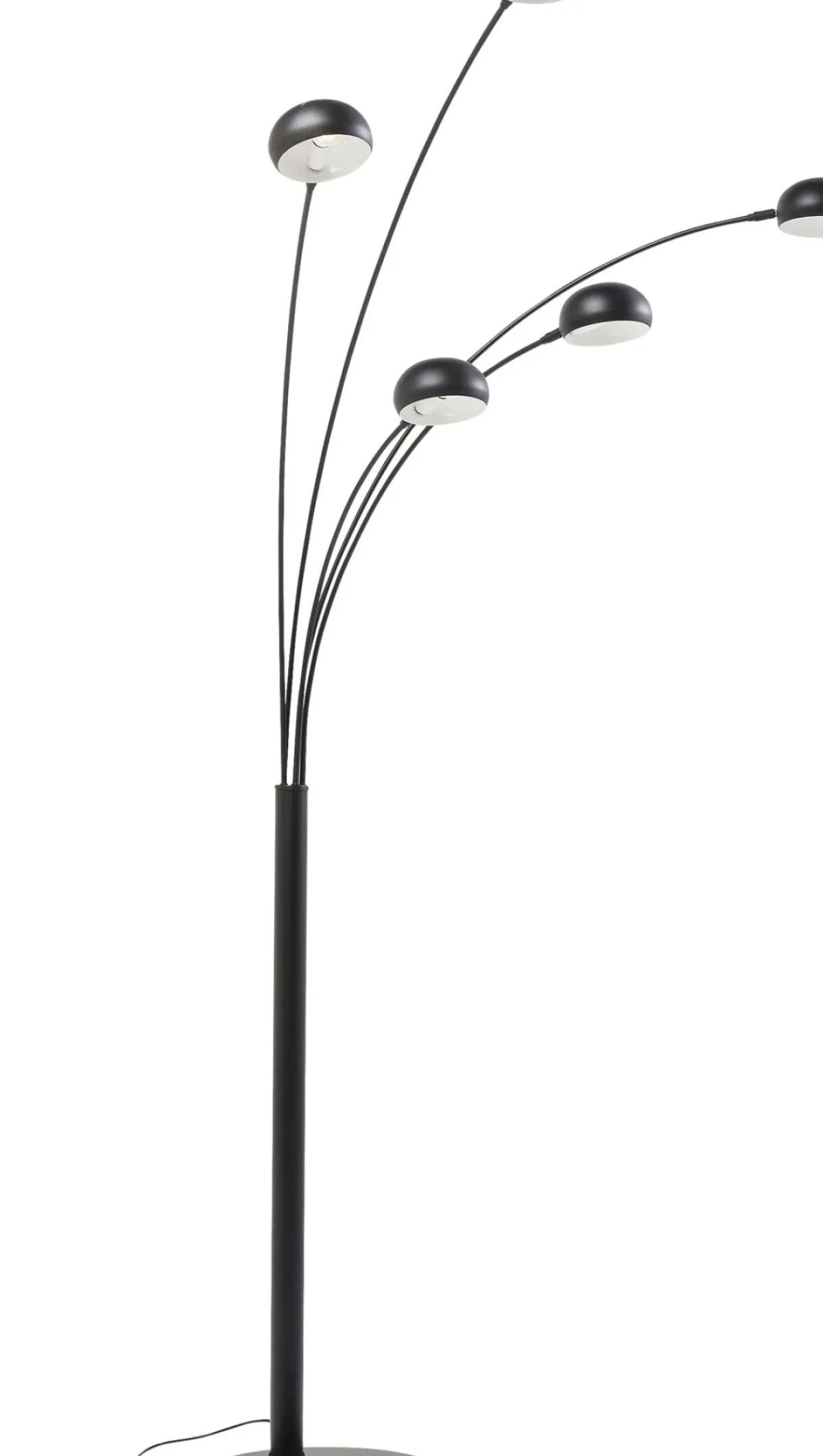 KARE24.se Golvlampa Five Fingers - Femarmad Lampa, Matt Svart, 201cm - KARE Design Outlet