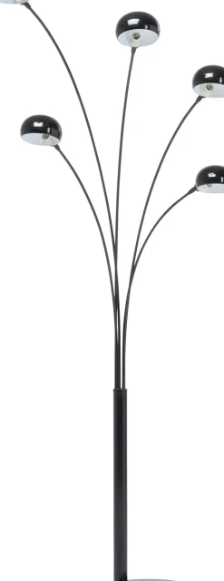 KARE24.se Golvlampa Five Fingers - Femarmad Lampa, Matt Svart, 201cm - KARE Design Outlet