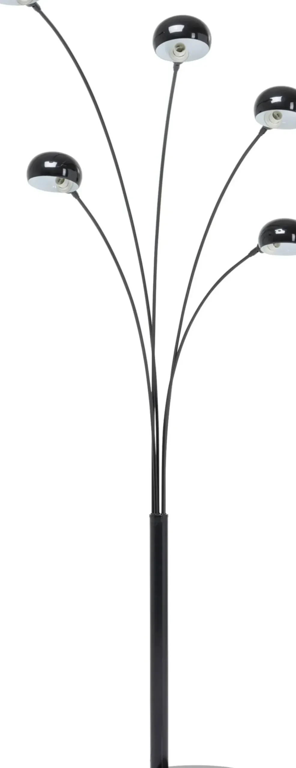 KARE24.se Golvlampa Five Fingers - Femarmad Lampa, Matt Svart, 201cm - KARE Design Outlet