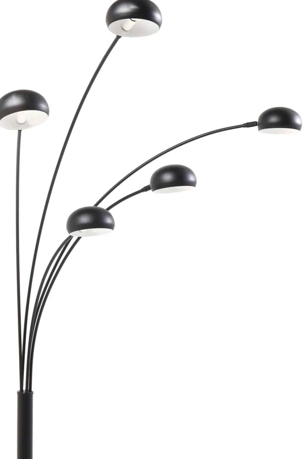KARE24.se Golvlampa Five Fingers - Femarmad Lampa, Matt Svart, 201cm - KARE Design Outlet