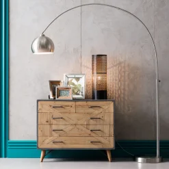 KARE24.se Golvlampa Lounge Glob - Bågform i Krom - KARE Design Best