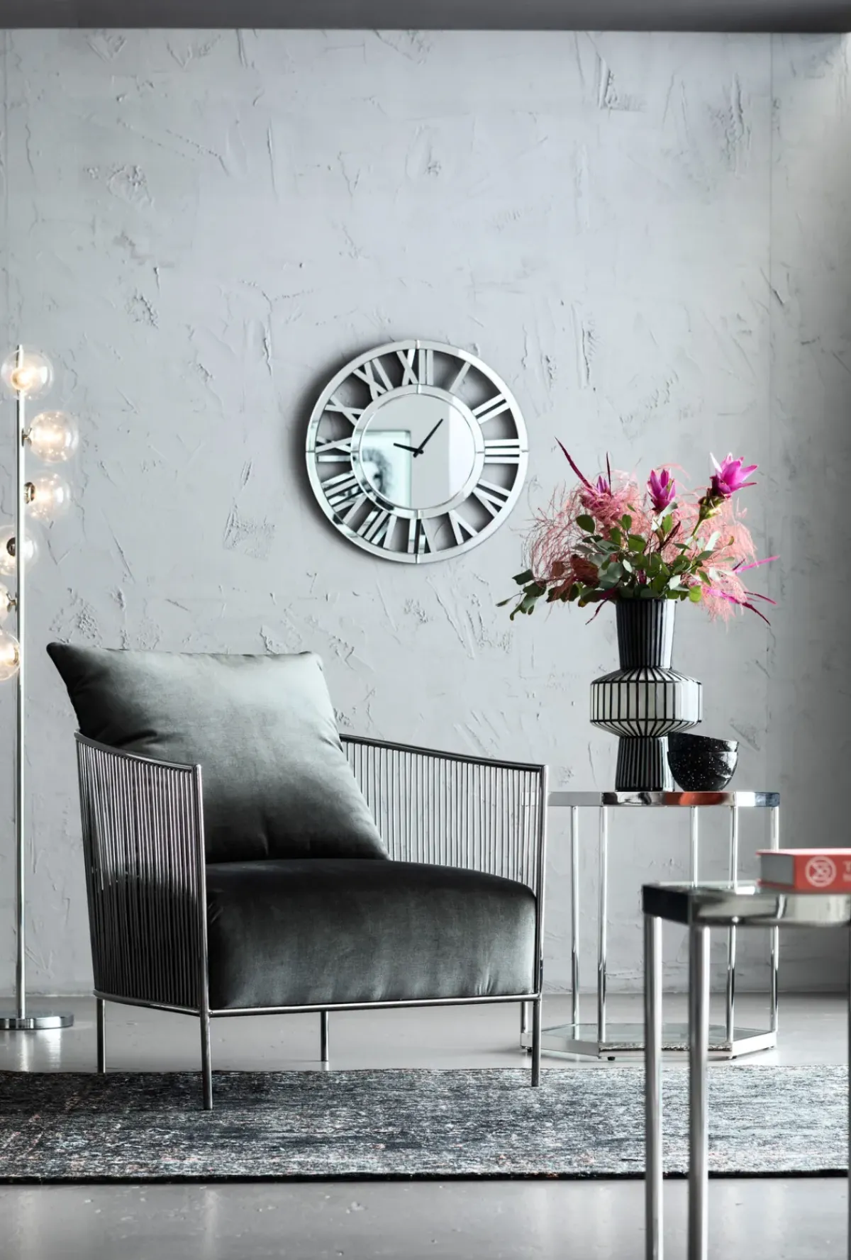 KARE24.se Golvlampa Scala Klot - Glas/ Krom, 160 cm - KARE Design Online