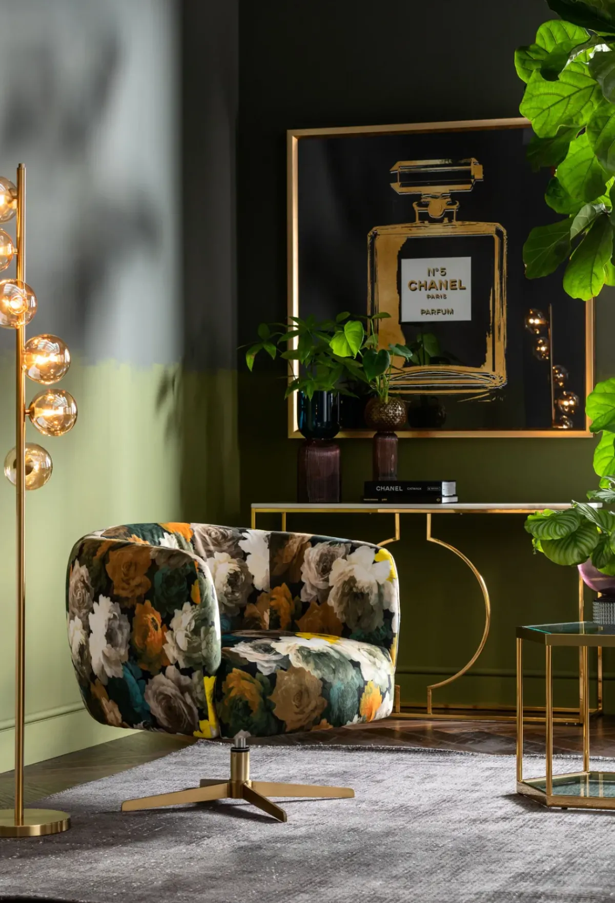KARE24.se Golvlampa Scala Klot - Glas/ Mässing, 160 cm - KARE Design Hot