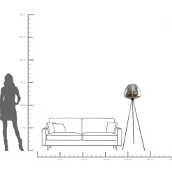 KARE24.se Golvlampa Sphere Smoke, 146cm - KARE Design Discount