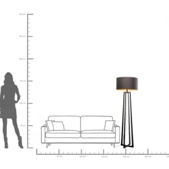 KARE24.se Golvlampa Timon - Svart, 165cm - KARE Design Outlet