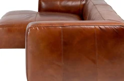 KARE24.se Hörnsoffa Cubetto - Brunt Läder, 170x270cm - KARE Design Outlet