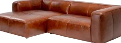 KARE24.se Hörnsoffa Cubetto - Brunt Läder, 170x270cm - KARE Design Outlet