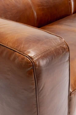 KARE24.se Hörnsoffa Cubetto - Brunt Läder, 170x270cm - KARE Design Outlet