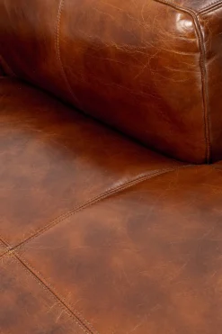 KARE24.se Hörnsoffa Cubetto - Brunt Läder, 170x270cm - KARE Design Outlet