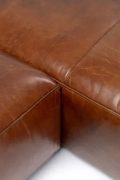 KARE24.se Hörnsoffa Cubetto - Brunt Läder, 170x270cm - KARE Design Outlet