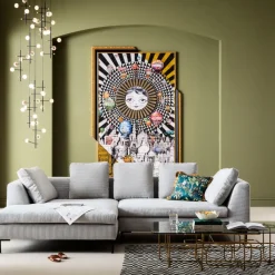 KARE24.se Hörnsoffa Gianni - Grå Manchester Vänster, 290x167cm - KARE Design Outlet