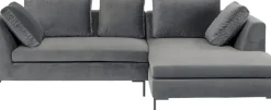 KARE24.se Hörnsoffa Gianni - Grå Sammet Höger, 270x167cm - KARE Design Best