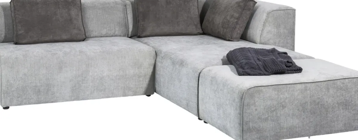 KARE24.se Hörnsoffa Infinity - Grå Höger, 306x182cm - KARE Design Outlet