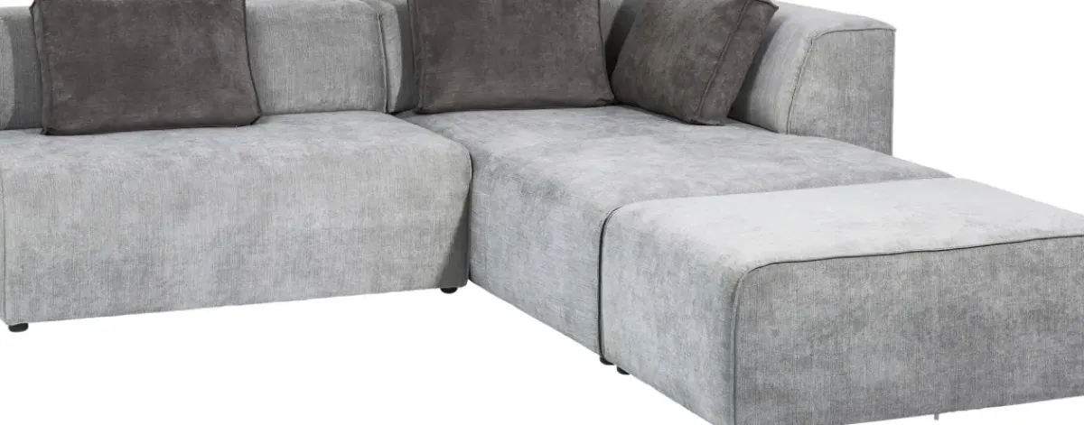 KARE24.se Hörnsoffa Infinity - Grå Höger, 306x182cm - KARE Design Outlet