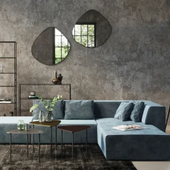KARE24.se Hörnsoffa Infinity - Petrol Sammet Höger, 306x182cm - KARE Design Sale
