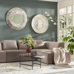 KARE24.se Hörnsoffa Infinity - Taupe Sammet Höger, 306x182cm - KARE Design