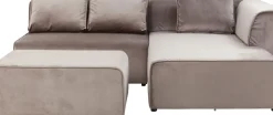 KARE24.se Hörnsoffa Infinity - Taupe Sammet Höger, 306x182cm - KARE Design