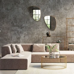 KARE24.se Hörnsoffa Infinity - Taupe Sammet Vänster, 306x182cm - KARE Design Online