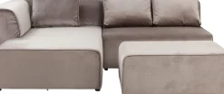 KARE24.se Hörnsoffa Infinity - Taupe Sammet Vänster, 306x182cm - KARE Design Online