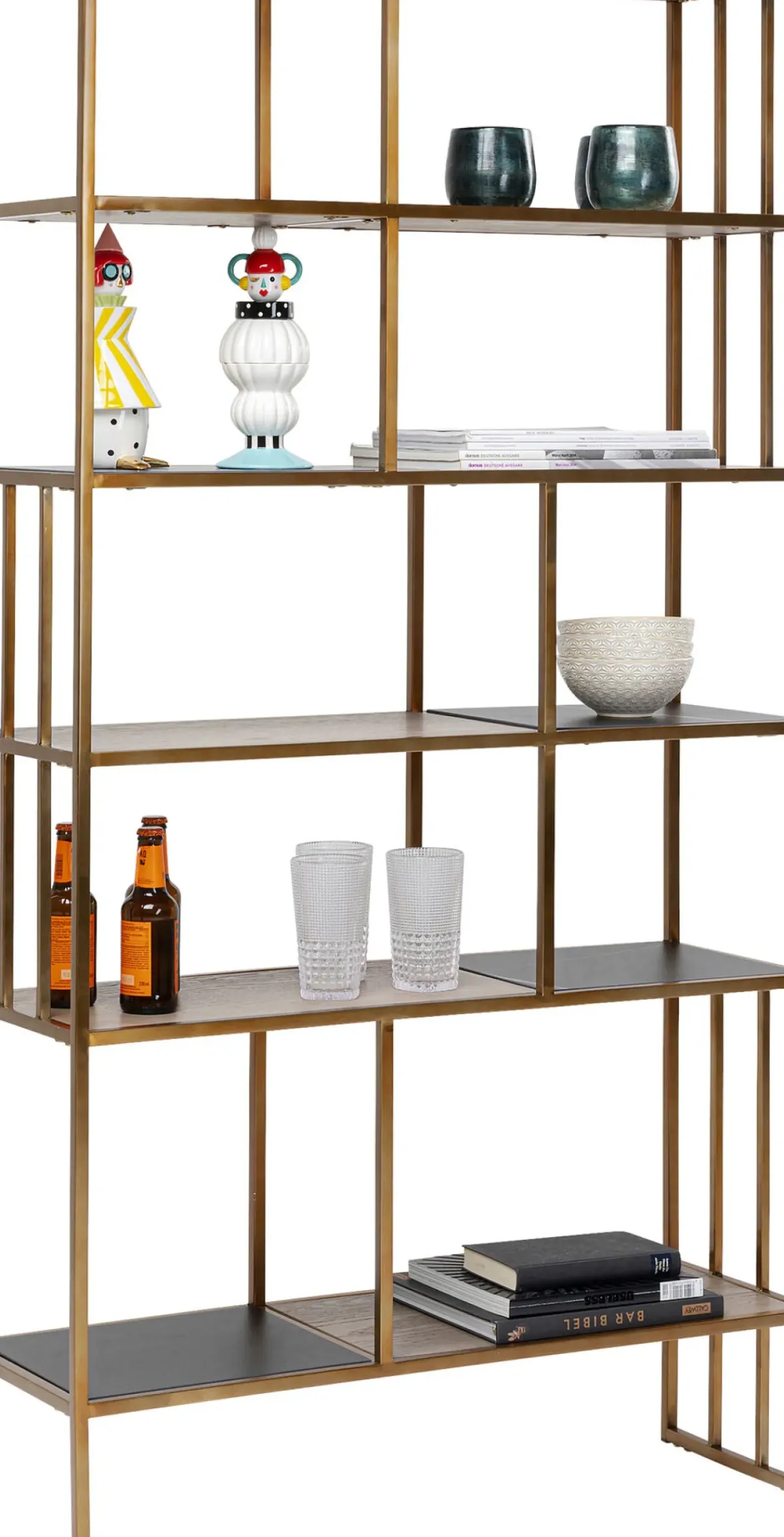 KARE24.se Hylla Cesaro - Öppen Bokhylla i Mässing, 170x90cm - KARE Design Online