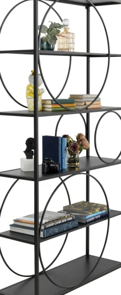 KARE24.se Hylla Circle - Öppen Bokhylla Svart, 200x100cm - KARE Design Online