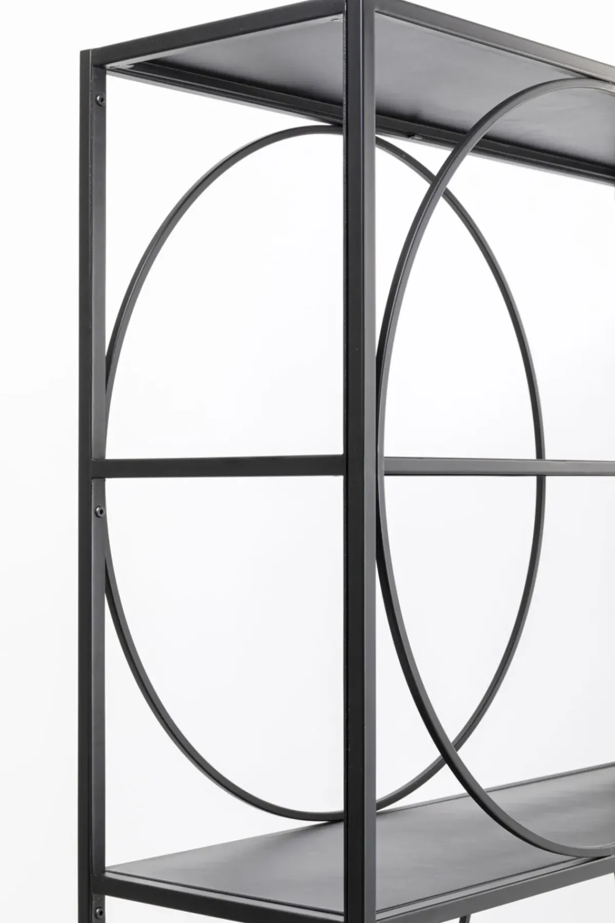 KARE24.se Hylla Circle - Öppen Bokhylla Svart, 200x100cm - KARE Design Online