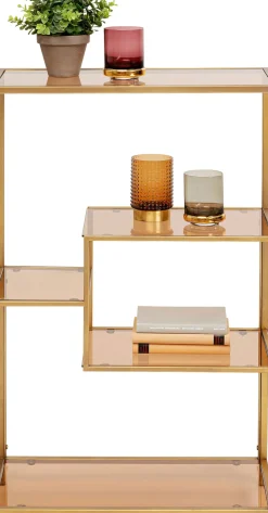 KARE24.se Hylla Loft - Öppen Bokhylla i Guld/Glas, 100x60cm - KARE Design
