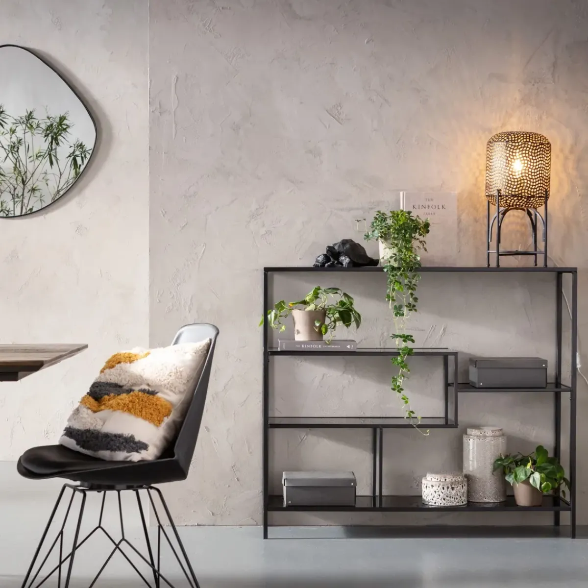 KARE24.se Hylla Loft - Öppen Bokhylla/Sideboard i Svart, 100x115cm - KARE Design Best