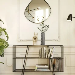 KARE24.se Hylla Mesh - Konsolbord i Svart Stål, 78x120cm - KARE Design Online