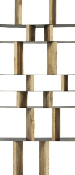 KARE24.se Hylla Storm - Öppen Bokhylla i Trä/ Svart Stål, 234x100cm - KARE Design Sale