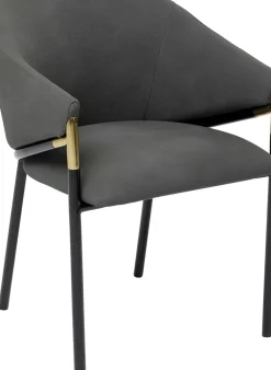 KARE24.se Karmstol Boulevard - Mörkgrå Stol med Armstöd - KARE Design Discount
