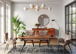 KARE24.se Karmstol Dream - Stol i Brun Sammet/Svarta Ben med Armstöd - KARE Design Online