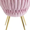 KARE24.se Karmstol Knot - Stol i Puderrosa Sammet, med Armstöd - KARE Design Online