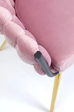 KARE24.se Karmstol Knot - Stol i Puderrosa Sammet, med Armstöd - KARE Design Online