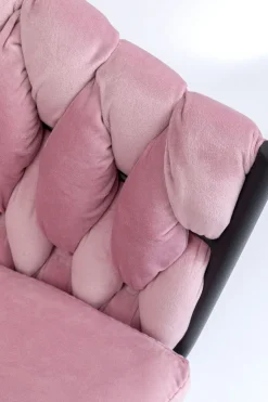 KARE24.se Karmstol Knot - Stol i Puderrosa Sammet, med Armstöd - KARE Design Online