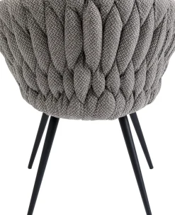 KARE24.se Karmstol Knot Tweed - Stol med Armstöd Greige - KARE Design Sale