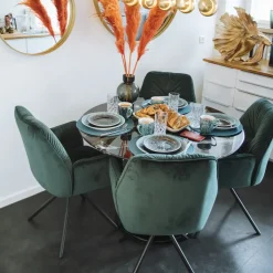 KARE24.se Karmstol Mila - Grön Stol med Armstöd - KARE Design Discount