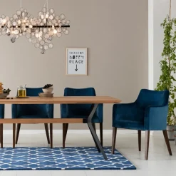 KARE24.se Karmstol Mode - Stol med Armstöd - Blå Sammet - KARE Design Discount