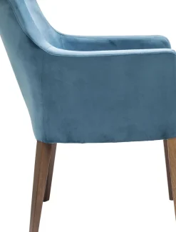 KARE24.se Karmstol Mode - Stol med Armstöd - Blå Sammet - KARE Design Discount