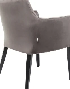 KARE24.se Karmstol Mode - Stol med Armstöd - Grå Sammet/Svart - KARE Design Online