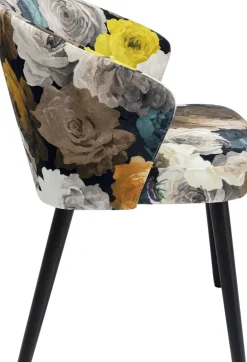 KARE24.se Karmstol Peony - Stol med Armstöd - Blommig Gul - KARE Design Hot