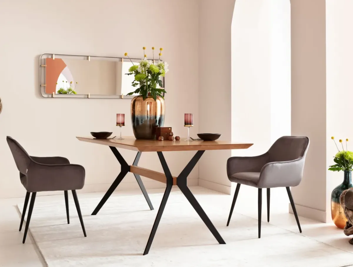 KARE24.se Karmstol San Fransisco - Stol med Armstöd - Grå Sammet/Svart - KARE Design Outlet