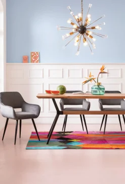 KARE24.se Karmstol San Fransisco - Stol med Armstöd - Grå Sammet/Svart - KARE Design Outlet