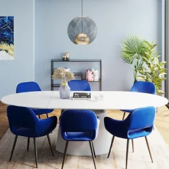 KARE24.se Karmstol San Fransisco - Stol med Armstöd - Blå Sammet/Svart - KARE Design Best