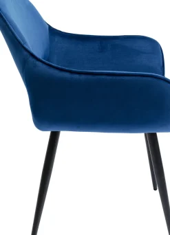 KARE24.se Karmstol San Fransisco - Stol med Armstöd - Blå Sammet/Svart - KARE Design Best