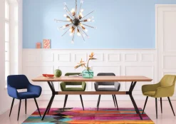 KARE24.se Karmstol San Fransisco - Stol med Armstöd - Blå Sammet/Svart - KARE Design Best