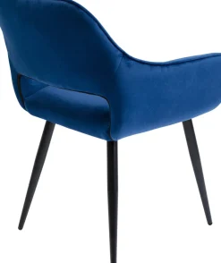 KARE24.se Karmstol San Fransisco - Stol med Armstöd - Blå Sammet/Svart - KARE Design Best