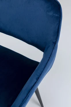 KARE24.se Karmstol San Fransisco - Stol med Armstöd - Blå Sammet/Svart - KARE Design Best